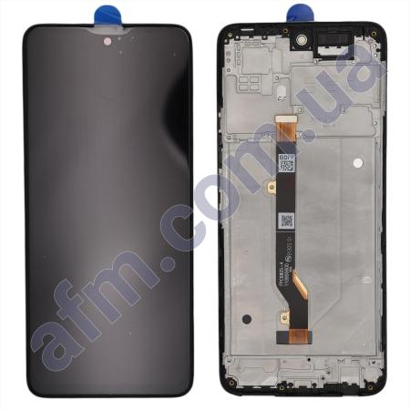 Дисплей Infinix Hot 11S/ Hot 11S NFC (X6812B) чёрный + рамка