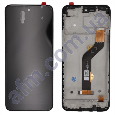 Дисплей Infinix Hot 12 Play чёрный + рамка