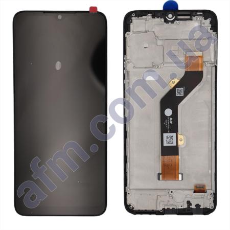 Дисплей Infinix Smart 6 X6511 чёрный + рамка