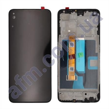 Дисплей Oppo A54 5G/ A72 4G/ A74 5G/ A93 5G/ OnePlus Nord N200 5G чёрный + рамка