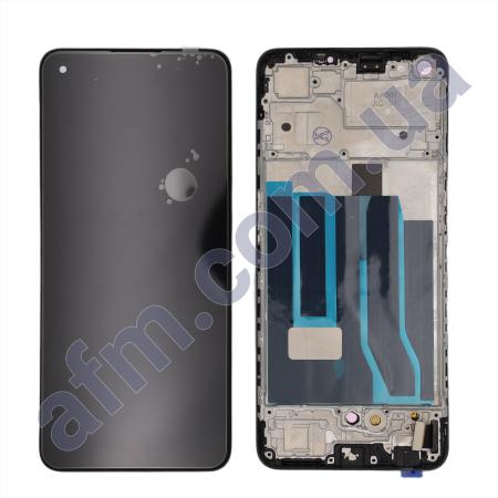 Дисплей Oppo A74 4G OLED чёрный + рамка