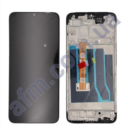 Дисплей Oppo A77 4G/ A77 5G чёрный + рамка
