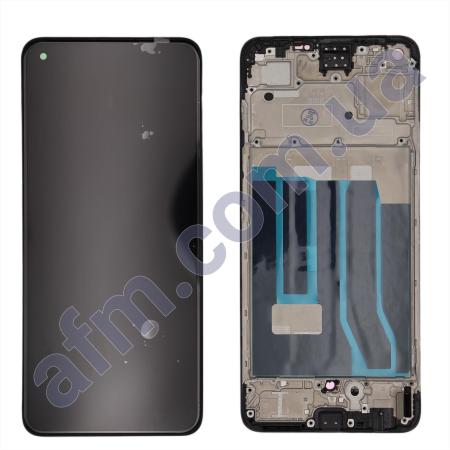 Дисплей Oppo A78 4G OLED чёрный + рамка