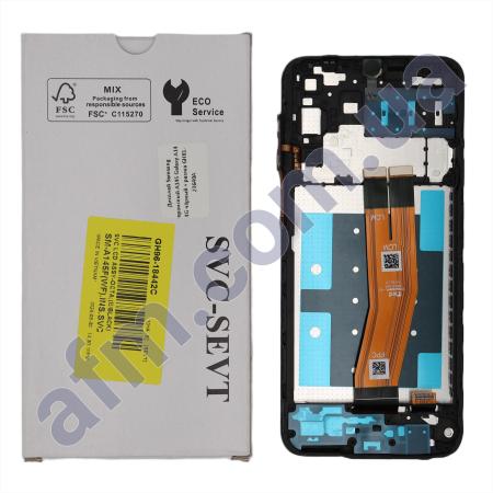 Дисплей Samsung сервисный A145 Galaxy A14 4G чёрный + рамка GH81-23640A