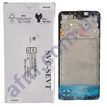 Дисплей Samsung сервисный A165 Galaxy A16 4G 2024 чёрный + рамка GH82-36253A