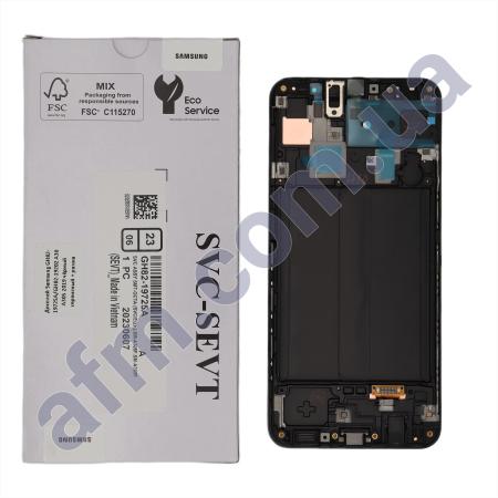 Дисплей Samsung сервисный A305 A30 2019 чёрный + рамка GH82-19725A/ GH82-19202