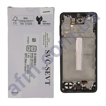 Дисплей Samsung сервисный A336 Galaxy A33 5G чёрный + рамка GH82-28143A