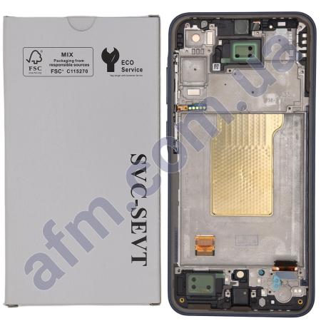 Дисплей Samsung сервісний A356 Galaxy A35/ A556 чорний + рамка GH82-34224A
