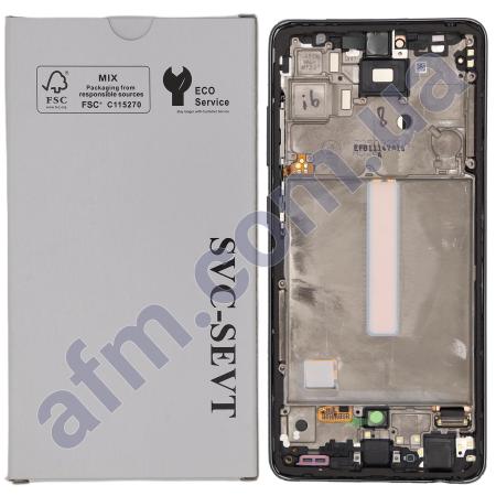 Дисплей Samsung сервісний A525 Galaxy A52/ A526 чорний + рамка GH82-25524A