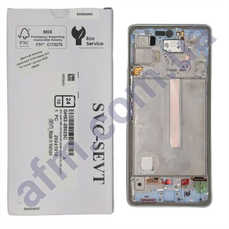 Дисплей Samsung сервисный A536 Galaxy A53 5G синий + рамка GH82-28024C