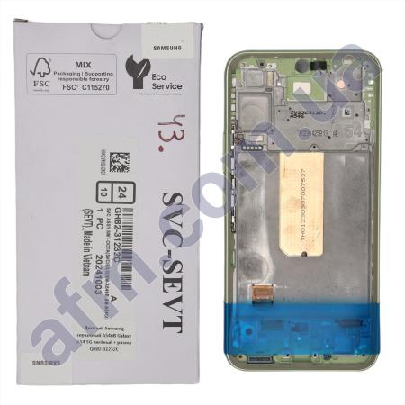 Дисплей Samsung сервисный A546B Galaxy A54 5G зелёный + рамка GH82-31232C