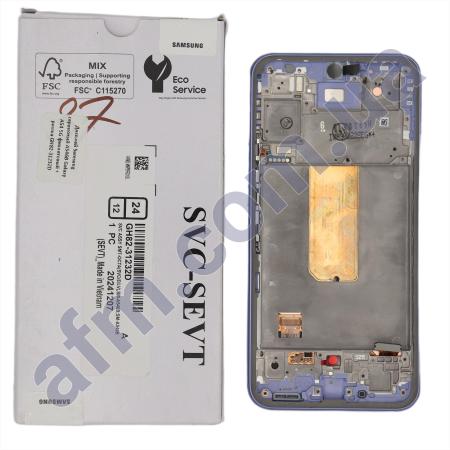 Дисплей Samsung сервисный A546B Galaxy A54 5G фиолетовый + рамка GH82-31232D
