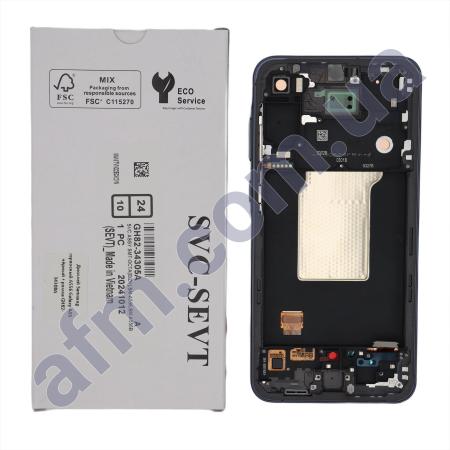 Дисплей Samsung сервисный A556 Galaxy A55 чёрный + рамка GH82-34308A