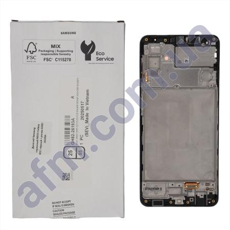 Дисплей Samsung сервисный M325 Galaxy M32 чёрный + рамка GH82-26193A