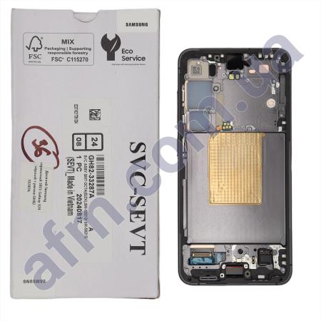 Дисплей Samsung сервисный S921 Galaxy S24 чёрный + рамка GH82-33287A
