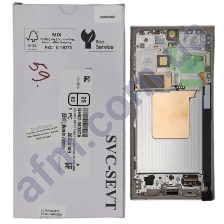 Дисплей Samsung сервисный S928 Galaxy S24 Ultra Titanium Grey + рамка GH82-33396A