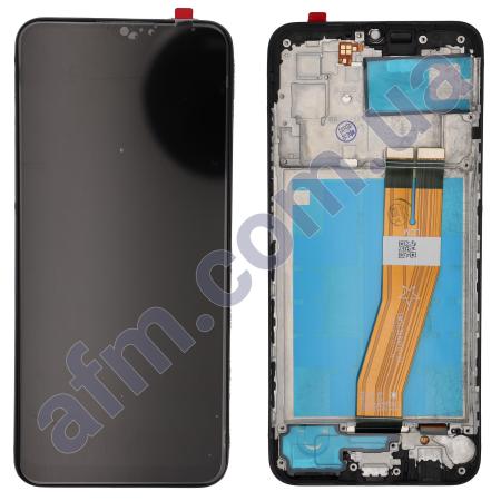Дисплей Samsung A035F Galaxy A03 чорний + рамка