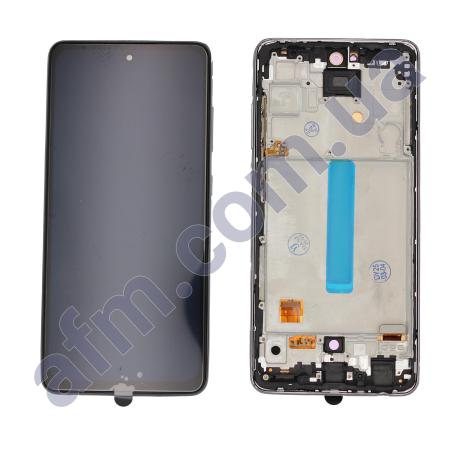 Дисплей Samsung A528 Galaxy A52s OLED чорний + рамка сіра