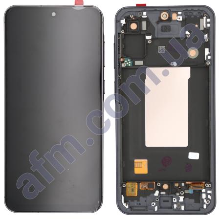 Дисплей Samsung A566 Galaxy A56 IPS чёрный + рамка серая