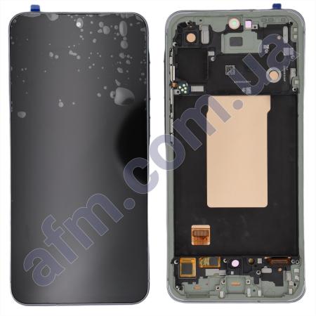 Дисплей Samsung A566 Galaxy A56 OLED чёрный + рамка серая