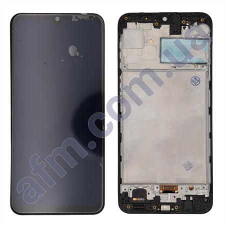 Дисплей Samsung M307F Galaxy M30s OLED чёрный + рамка