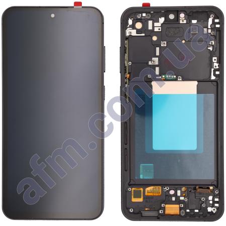 Дисплей Samsung S721 Galaxy S24 FE OLED чорний + рамка сіра