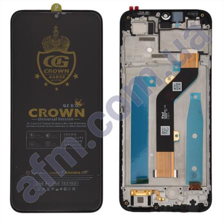 Дисплей Tecno Pop 6 Pro BE8 чёрный + рамка