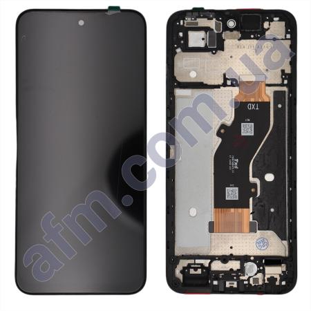 Дисплей Tecno Spark GO 1 (KL4) чёрный + рамка