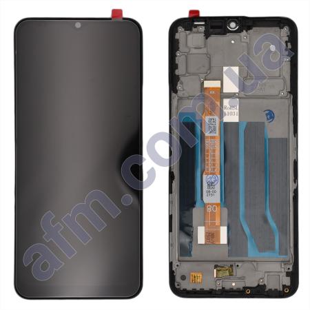 Дисплей Vivo Y53s чёрный + рамка