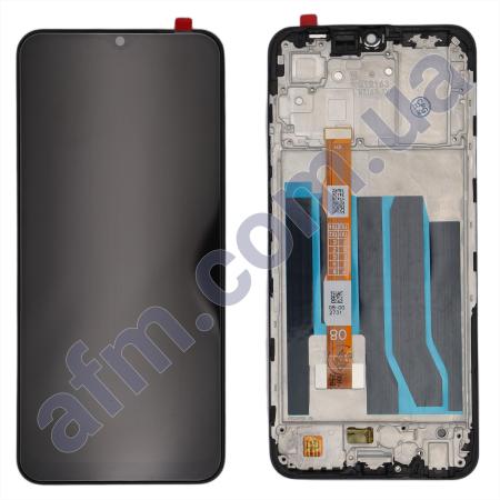 Дисплей Vivo Y33s чёрный + рамка