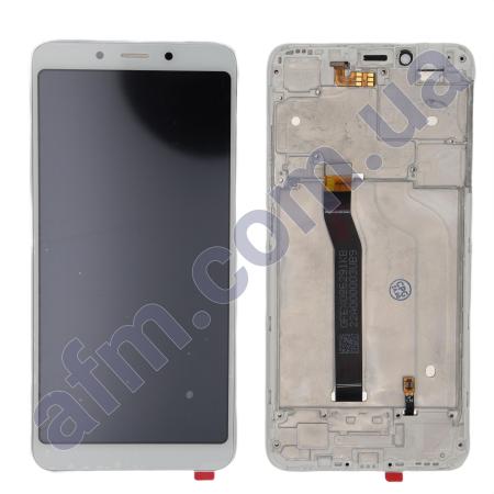 Дисплей Xiaomi Redmi 6/ Redmi 6A белый + рамка (с датчиком приближения)