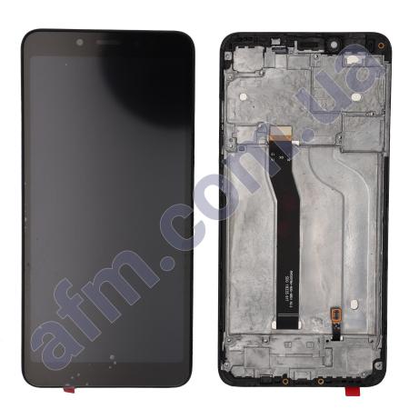 Дисплей Xiaomi Redmi 6/ Redmi 6A чёрный + рамка (без датчика приближения)!