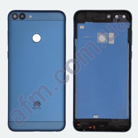 Задняя крышка Huawei P Smart (FIG-LX1/ FIG-LX2/ FIG-LX3/ FIG-LA1)/ Enjoy 7S синяя + стекло камеры