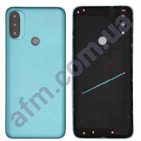 Задняя крышка Motorola XT2155 Moto E20 синяя + стекло камеры