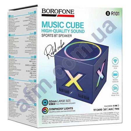 Колонка Borofone BP101 Rubik cube sports синяя