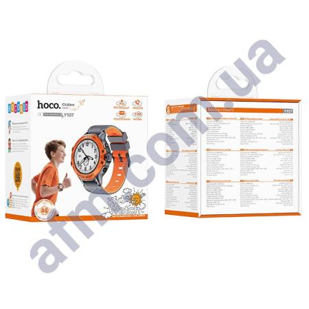 Смарт-часы Hoco Y107 + функция звонка 4G оранжевые