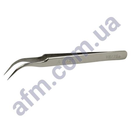 Пінцет вигнутий Aida V8/ 7Sa (Chrome Strong,  антикислотний)