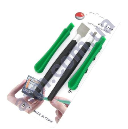 Набір інструментів Baku BK-7280-D (скальпель, шпателёк,  дві лопатки для розбирання корпусів)