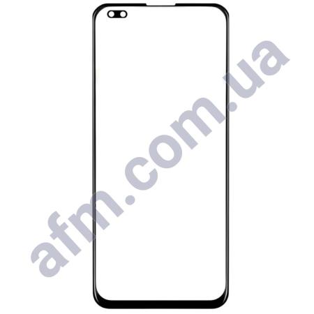 Скло екрану Realme 6 Pro/ Oppo A92s/ Reno 4 Z 5G чорне + OCA плівка