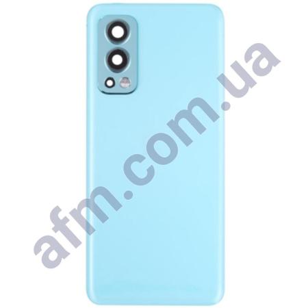 Задняя крышка OnePlus Nord 2 5G голубая Blue Haze + стекло камеры!