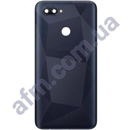 Задняя крышка Oppo A12 чёрная + стекло камеры!