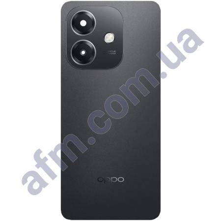 Задняя крышка Oppo A3 4G чёрная + стекло камеры