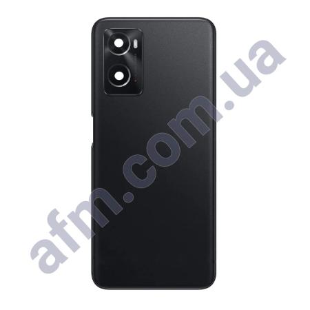 Задняя крышка Oppo A76/ A36 чёрная Glowing Black + стекло камеры