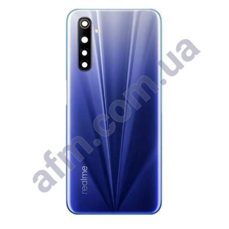 Задняя крышка Realme 6 синяя Comet Blue + стекло камеры