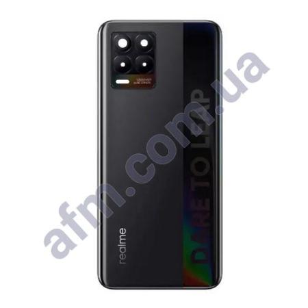 Задняя крышка Realme 8 4G чёрная Cyber Black + стекло камеры 108MP