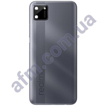 Задняя крышка Realme C11 серая + стекло камеры