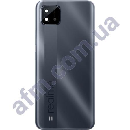 Задняя крышка Realme C11 2021 серая Cool Grey + стекло камеры