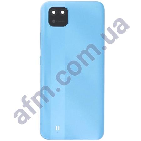 Задняя крышка Realme C11 2021 синяя Cool Blue + стекло камеры