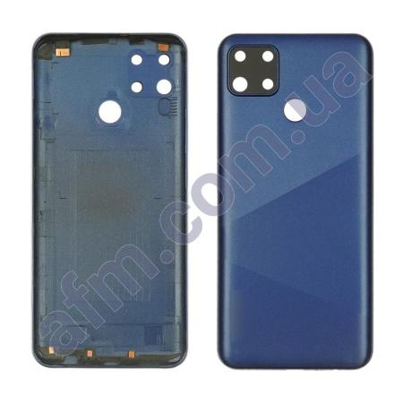 Задняя крышка Realme C12 синяя + стекло камеры!