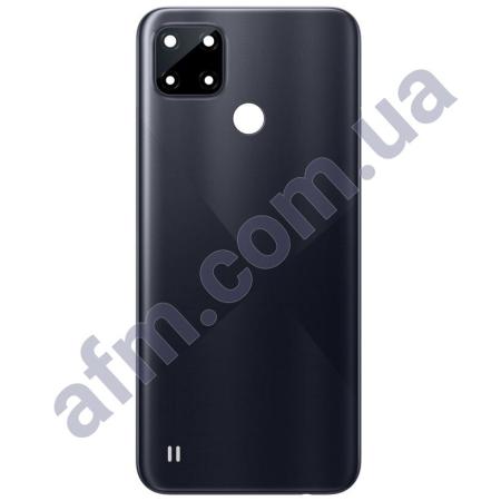 Задняя крышка Realme C21Y чёрная Cross Black + стекло камеры